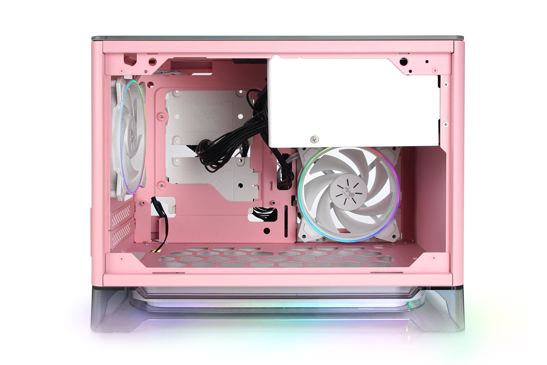 650w電源も内蔵されていますINWIN A1 PLUS 限定　廃盤　ピンク　新品　ITXケース　ファン付き